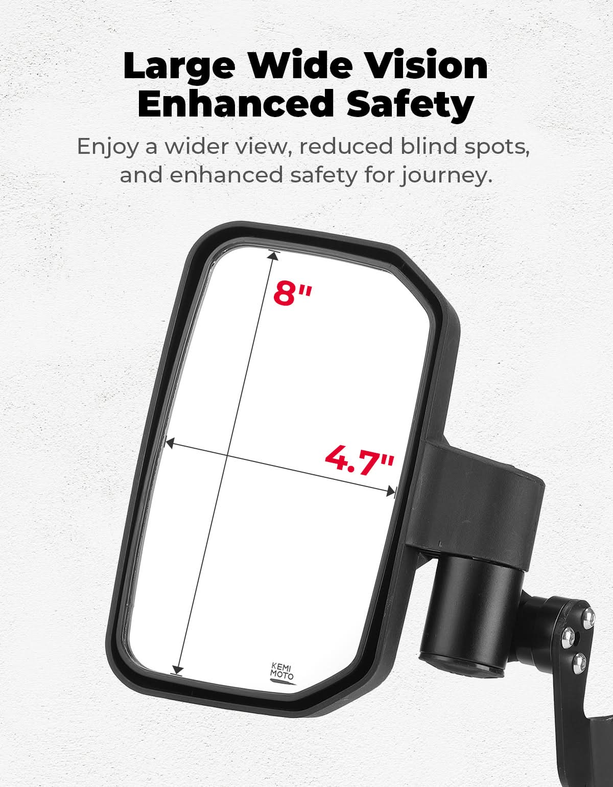 Side Mirrors with Spring Back Feature for Polaris General 1000 / XP 1000 / 4 1000 (2016–2026) – fits Polaris General 1000...