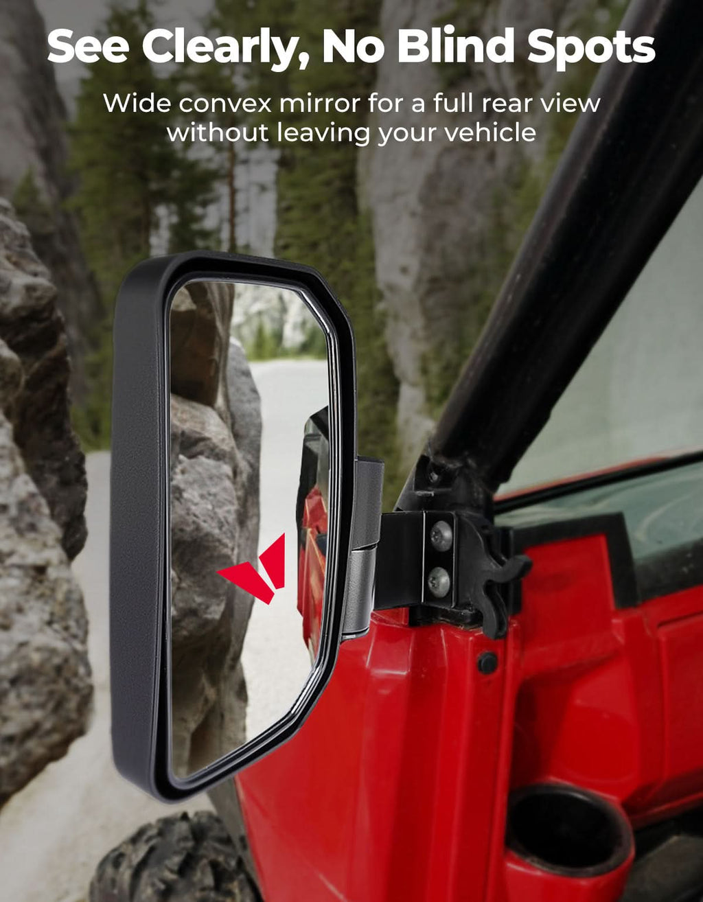UTV Side View Mirrors for Polaris Ranger 570/500/900 XP (2014-2025) – fits Polaris Ranger Crew XP 900 (view 7)