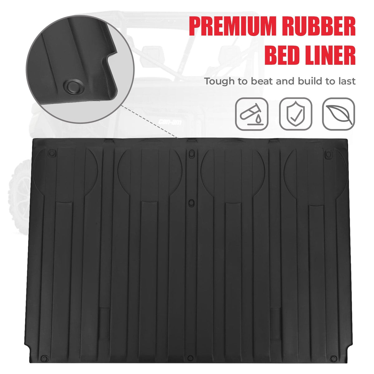 Rubber Full Bed Liner For Can-Am Defender HD5|7|8|9|10