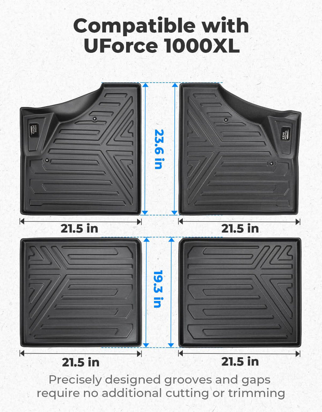 4PCS Anti-Slip Floor Mats for CFMOTO UFORCE 1000XL