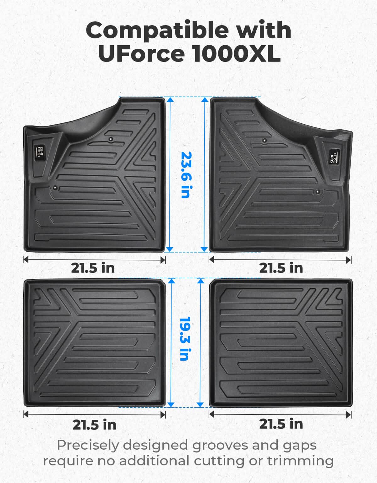 4PCS Anti-Slip Floor Mats for CFMOTO UFORCE 1000XL