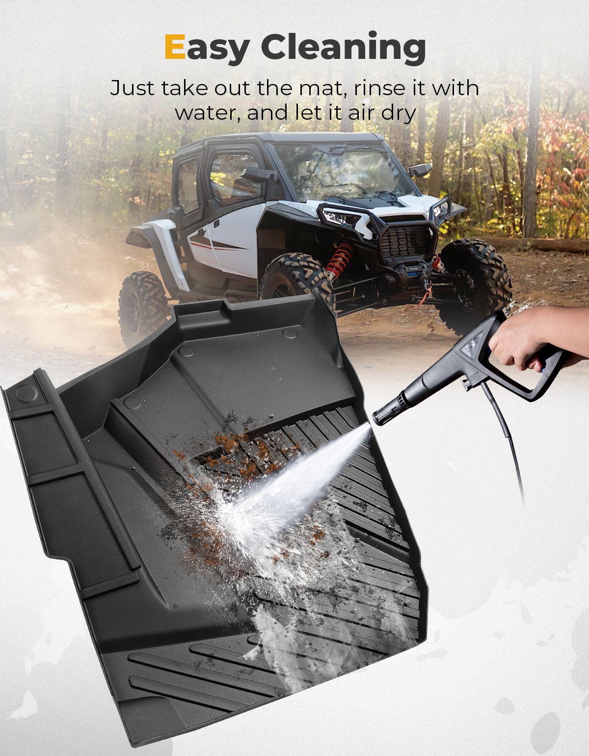 Front TPE Floor Mats for Polaris RZR XP 1000/4 1000 2024-2025 – fits Polaris RZR XP 1000 (2024+) (view 5)