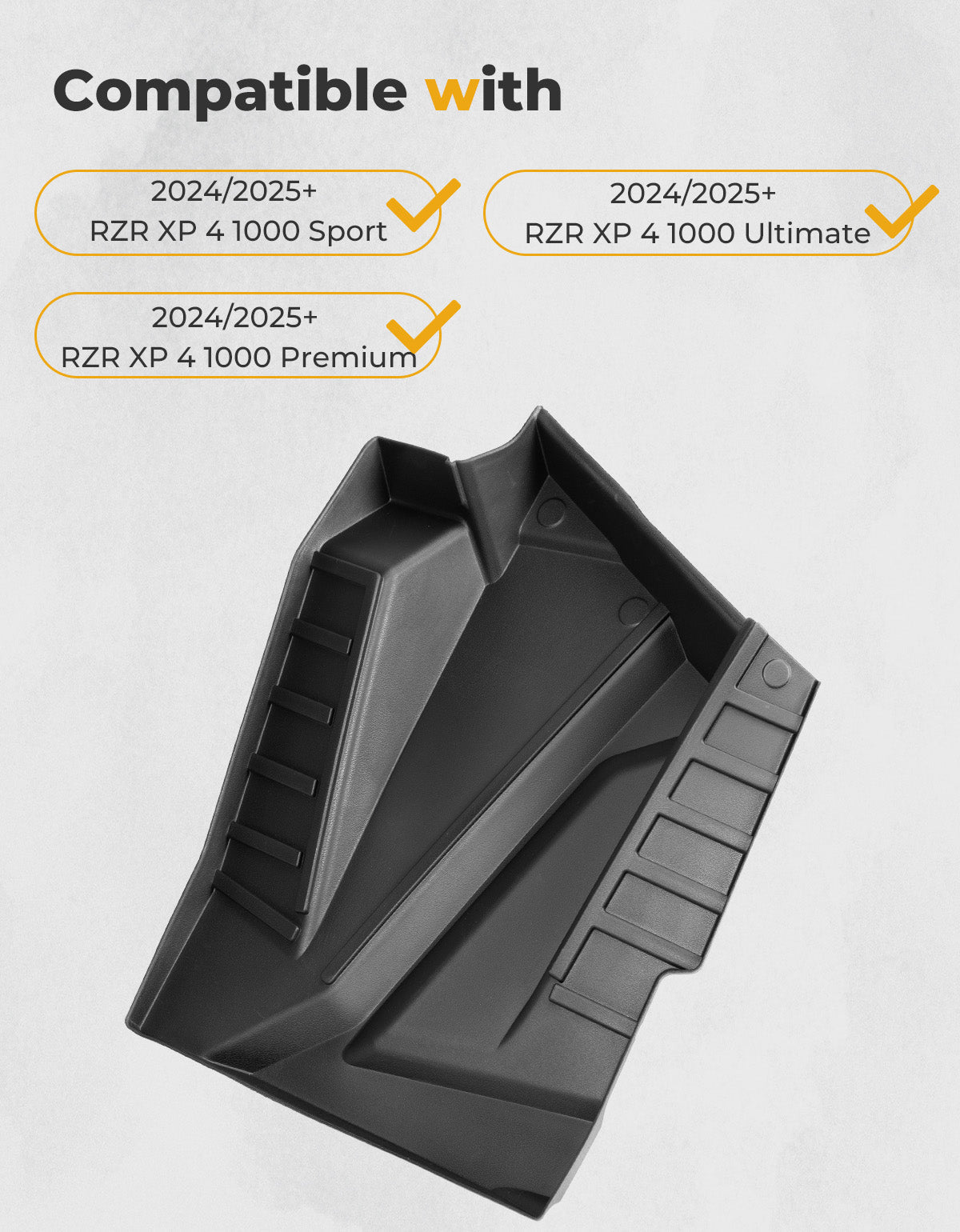TPE Non-Slip Floor Mats 4PCS for 2024/2025 Polaris RZR XP 4 1000 – fits Polaris RZR XP 4 1000 (2024+) (view 7)
