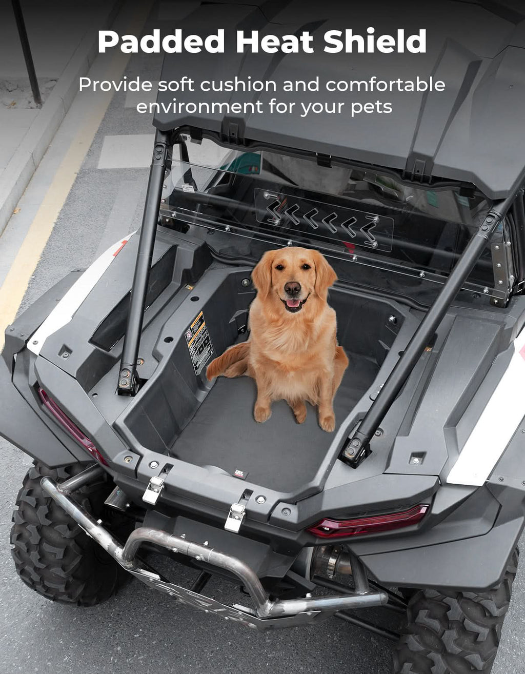 UTV Padded Heat Shield for Polaris RZR 2014-2025, Reduces Heat up to 30°C, Reduces Noise – fits Polaris RZR XP 1000...