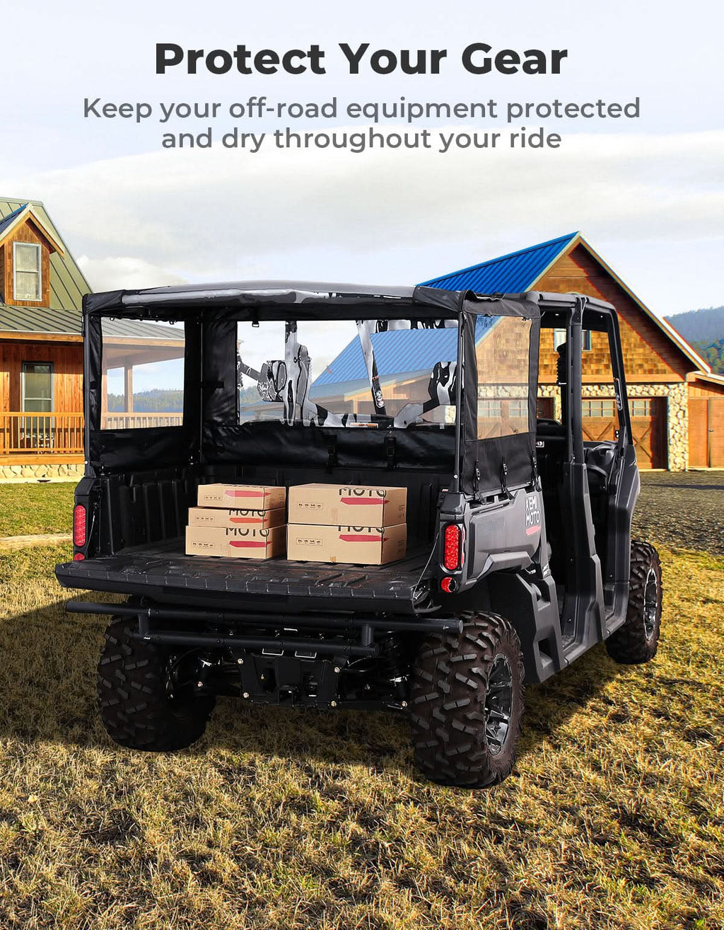 UTV Soft Cargo Camper Bed Cover for Can-Am Defender – fits Can-Am Defender HD5