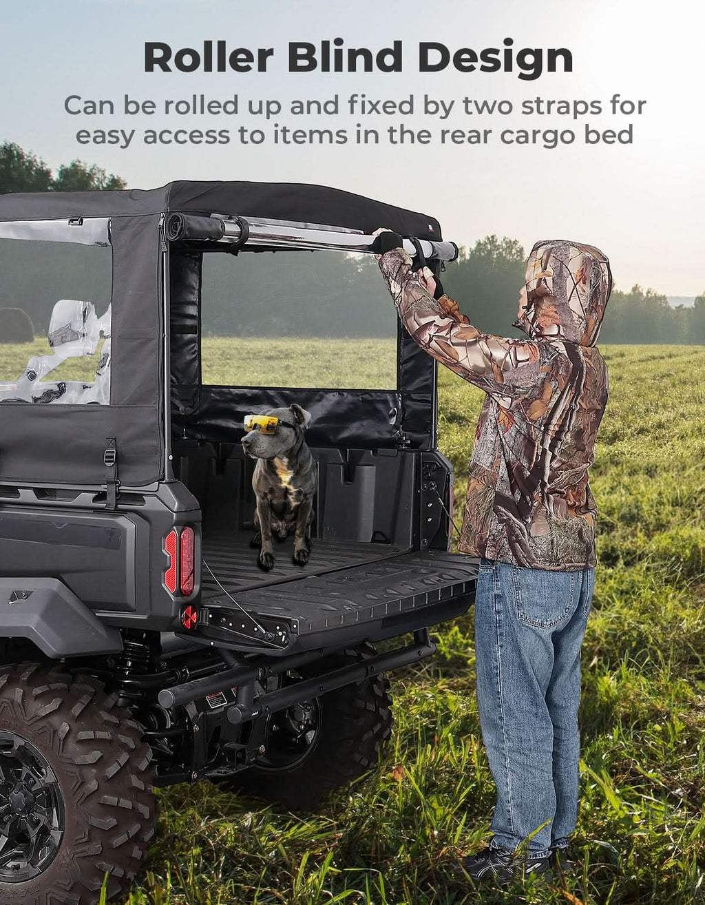 UTV Soft Cargo Camper Bed Cover for Can-Am Defender – fits Can-Am Defender MAX HD10