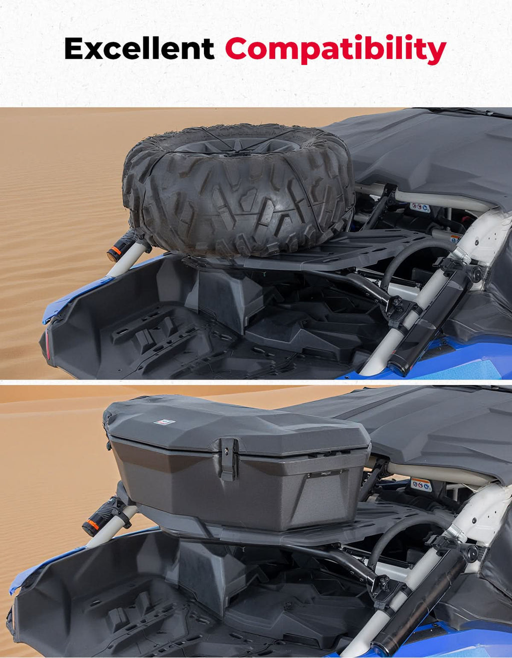Pivoting Rear Cargo Rack for Can-Am Maverick X3/Max 2017-2026 – fits Can-Am Maverick X3 2-Seat (view 3)
