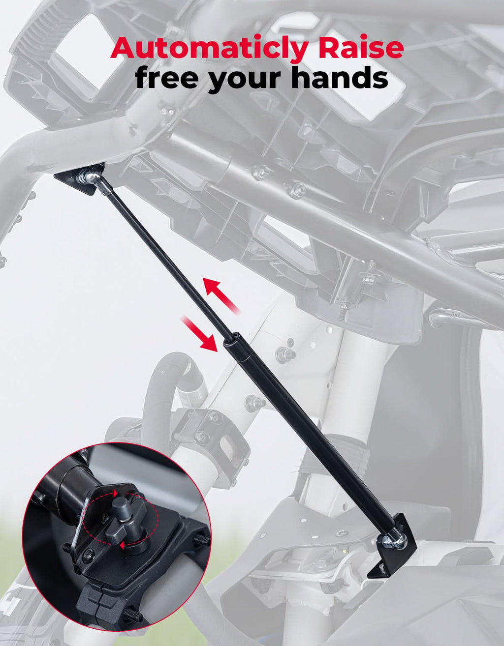 Pivoting Rear Cargo Rack for Can-Am Maverick X3/Max 2017-2026 – fits Can-Am Maverick X3 2-Seat (view 5)