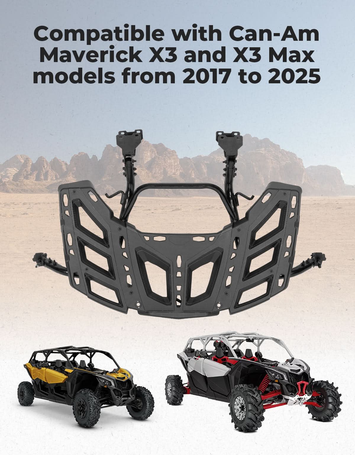 Pivoting Rear Cargo Rack for Can-Am Maverick X3/Max 2017-2026 – fits Can-Am Maverick X3 MAX (view 8)