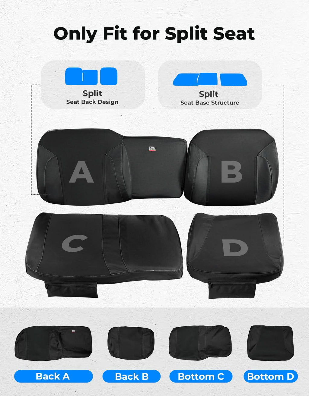 UTV Seat Cover Set with Wingback for Polaris Ranger XP 1000 2022-2025
