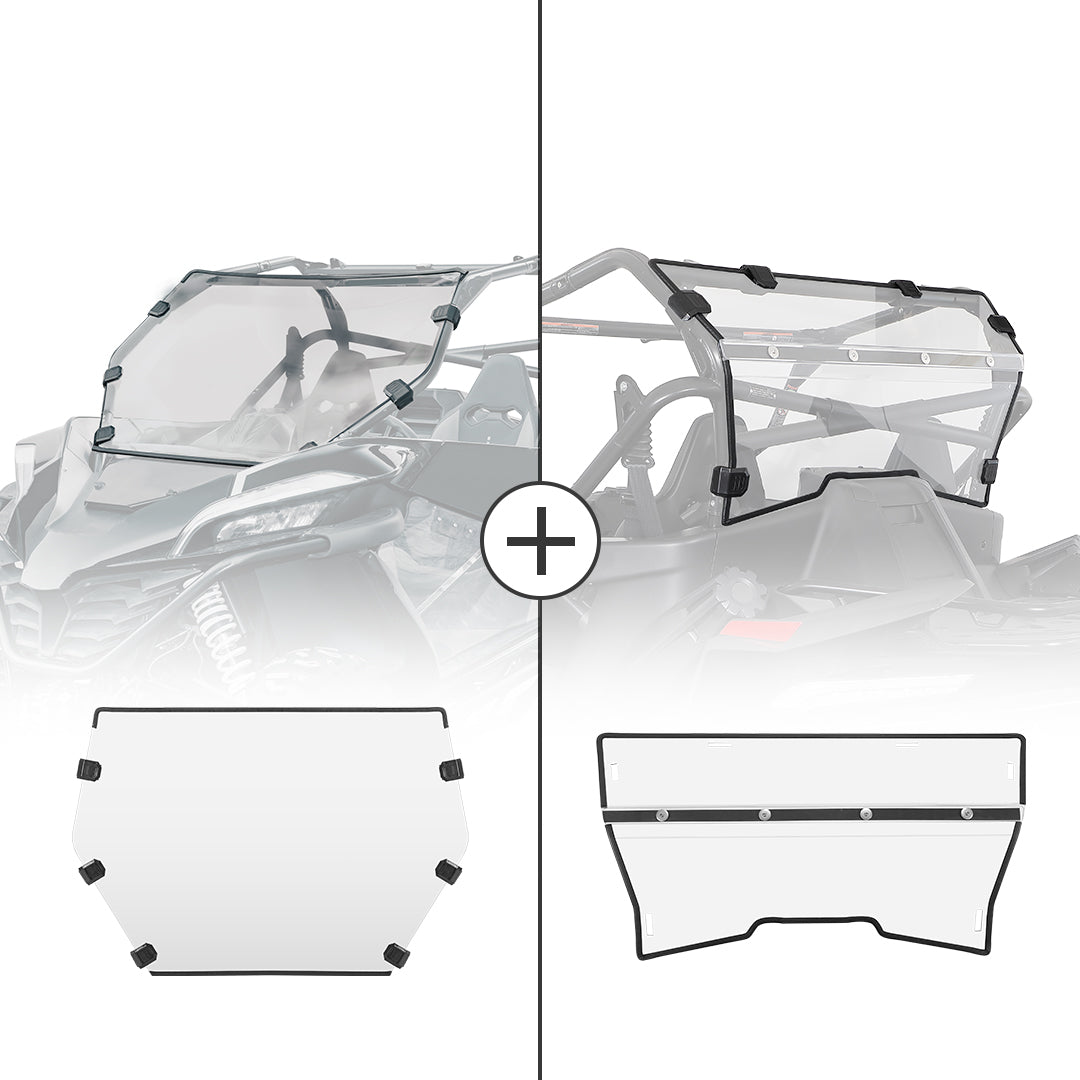 Front Full & Rear Windshield Scratch Resistant for CFMOTO ZForce 950
