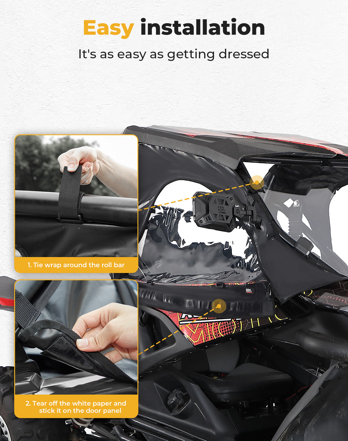 Soft Cab Enclosure Upper Windows for CFMOTO ZForce 950