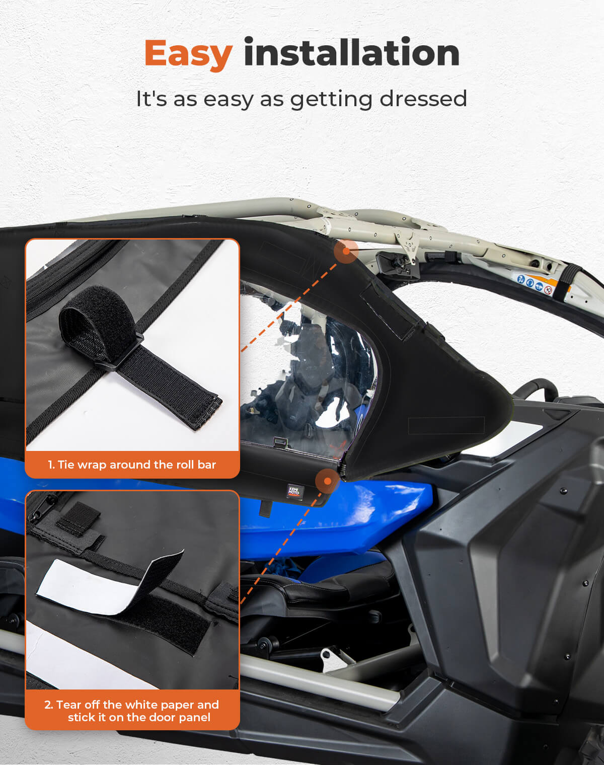 Soft Cab Enclosure Upper Doors for Can-Am Maverick X3 MAX – fits Can-Am Maverick X3 MAX (view 2)