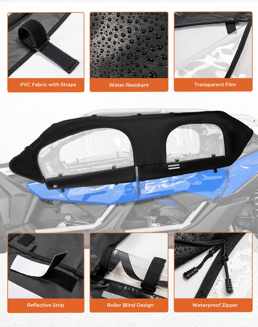 Soft Cab Enclosure Upper Doors for Can-Am Maverick X3 MAX – fits Can-Am Maverick X3 MAX (view 5)