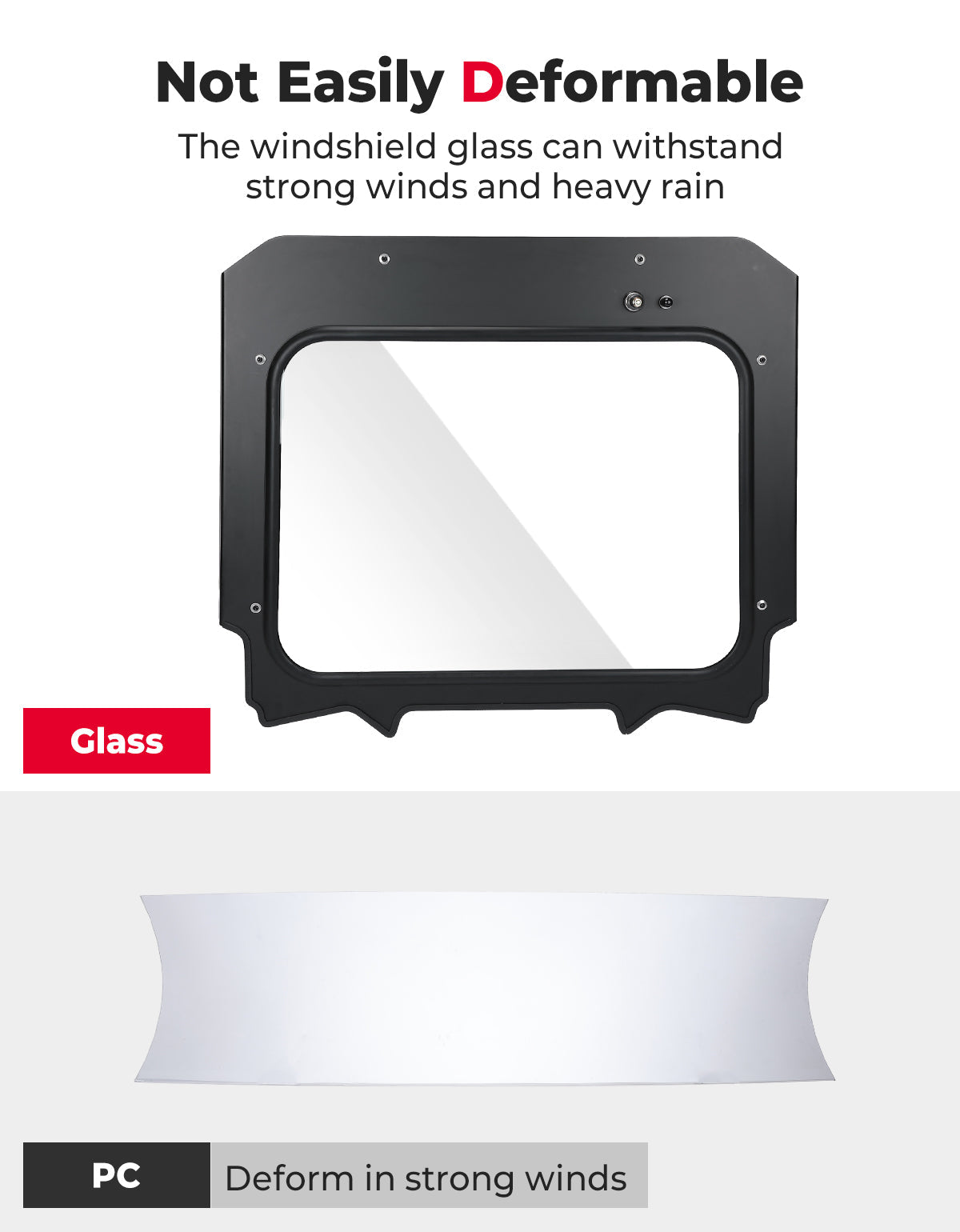Glass Windshield with Electric Wipers for Polaris RZR PRO XP / RZR Turbo R 2020-2024 – fits Polaris RZR Pro XP 4