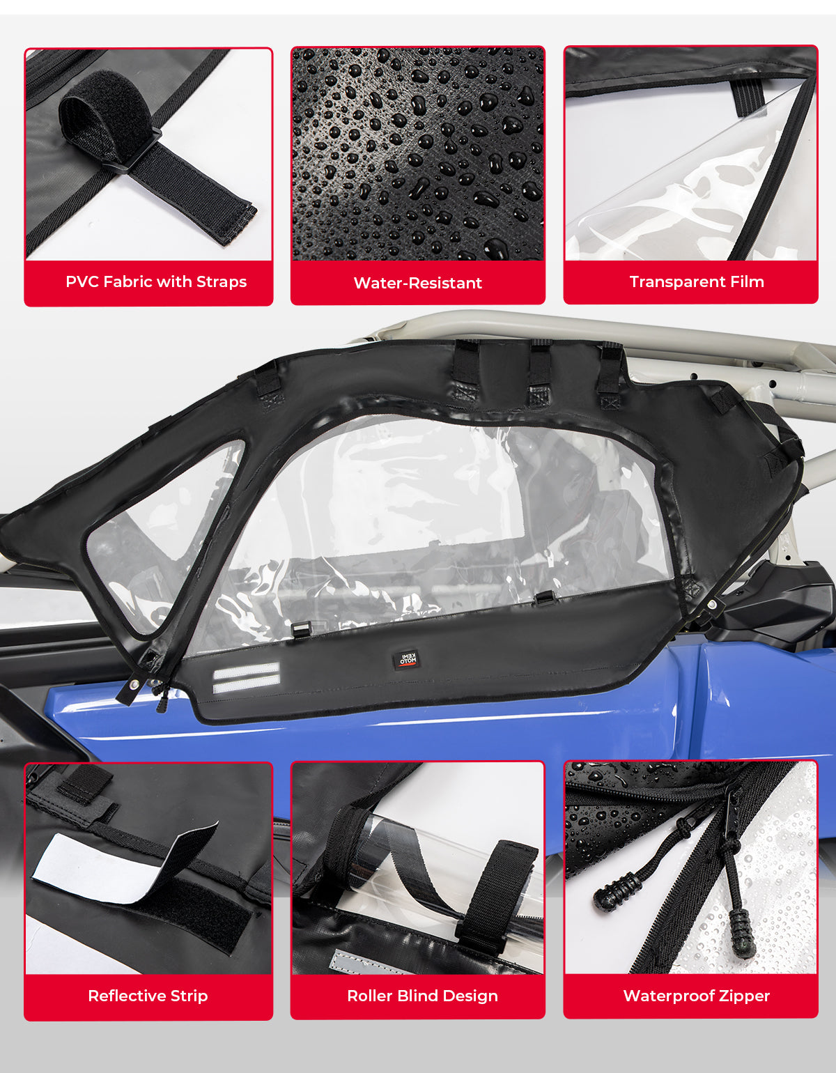 Upgraded Soft Cab Enclosure Upper Doors for Can-Am Maverick X3 – fits Can-Am Maverick X3 2-Seat (view 5)