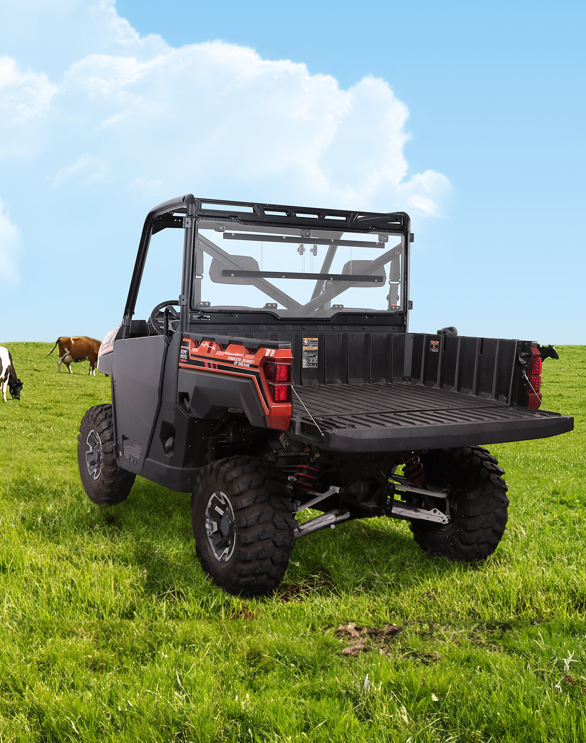 2-in-1 Sliding Rear Window for Polaris Ranger XP 1000/ Ranger 1000 2017-2026