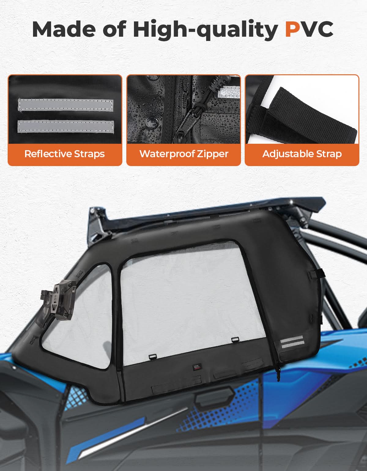 Soft Upper Doors for 2020+ Kawasaki Teryx 1000 (2024 Upgraded Version)