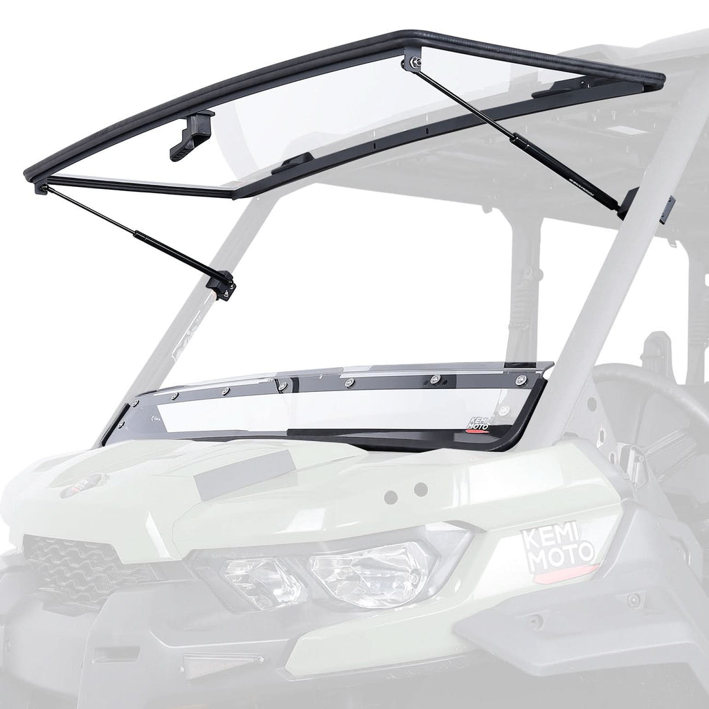 Flip Front Windshield For Can-Am Defender / Defender MAX (2016+) – fits Can-Am Defender MAX HD10 (view 2)