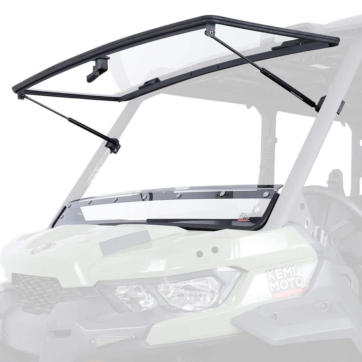 Flip Front Windshield For Can-Am Defender / Defender MAX (2016+) – fits Can-Am Defender MAX HD10 (view 2)