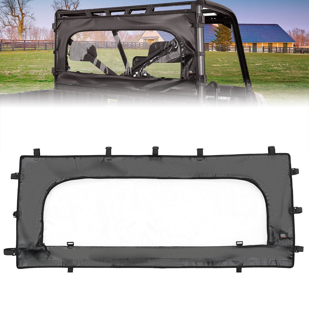 UTV Zippered Soft Rear Window for Polaris Ranger XP 1000 / Crew