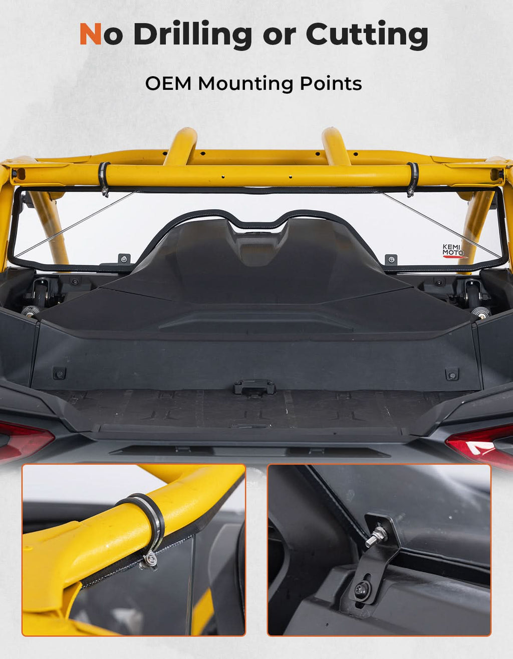 Scratch Resistant Rear Windshield for Can-Am Maverick R 2024+ – fits Can-Am Maverick R 2-Seat (view 7)
