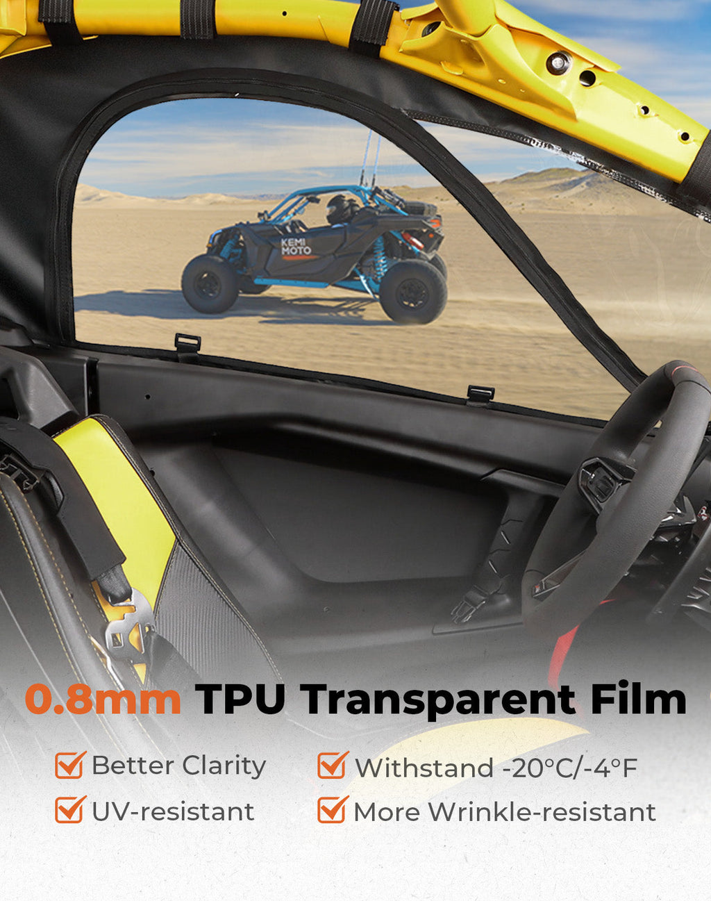 Soft Upper Doors for Can-Am Maverick R – fits Can-Am Maverick R 2-Seat (view 2)