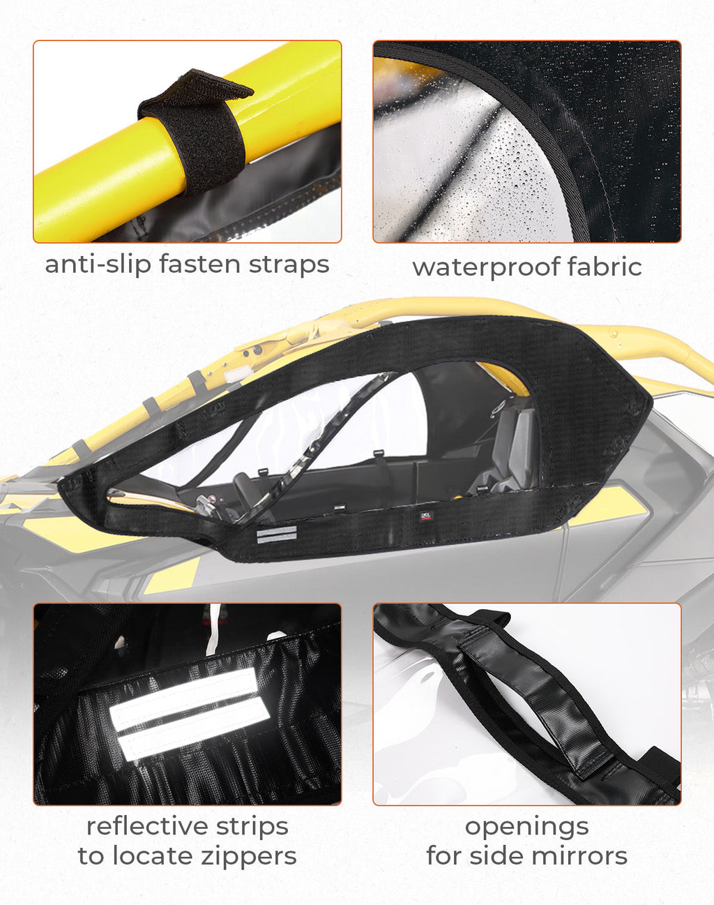 Soft Upper Doors for Can-Am Maverick R – fits Can-Am Maverick R 2-Seat (view 5)
