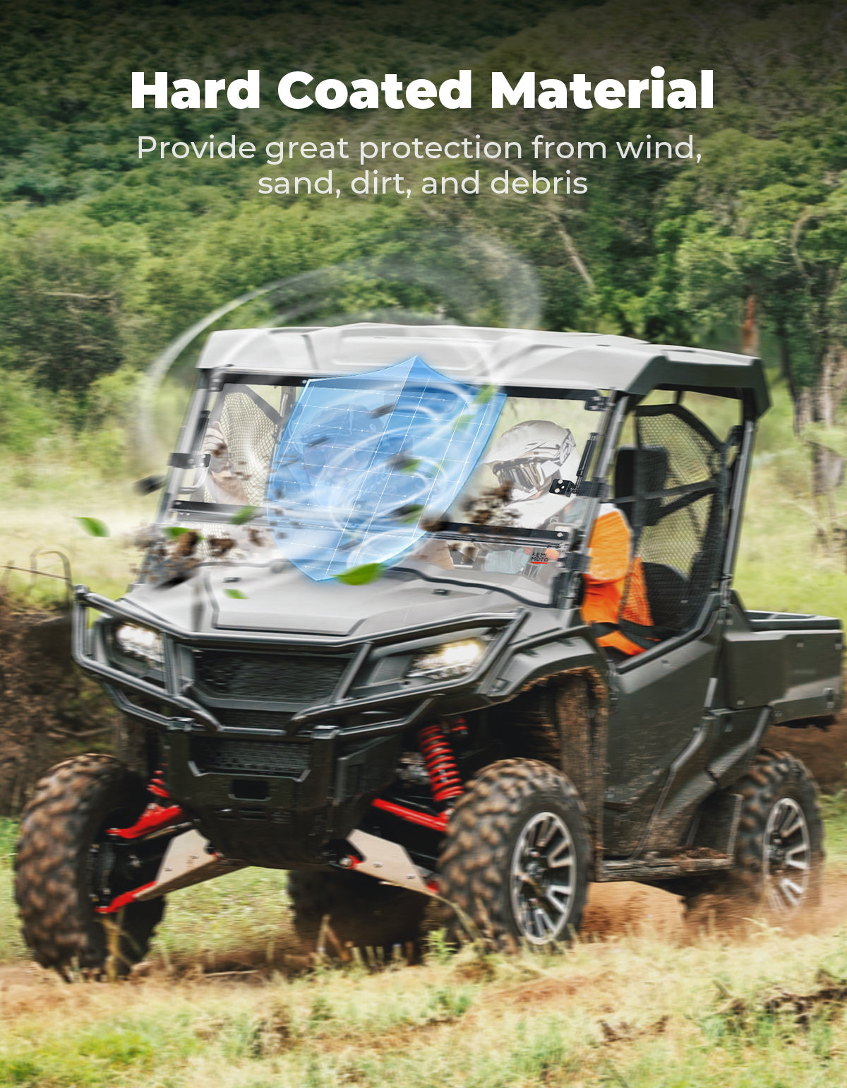 UTV2-IN-1 Flip Windshield for Pioneer 1000 /1000-5 /1000-6 – fits Honda Pioneer (view 4)