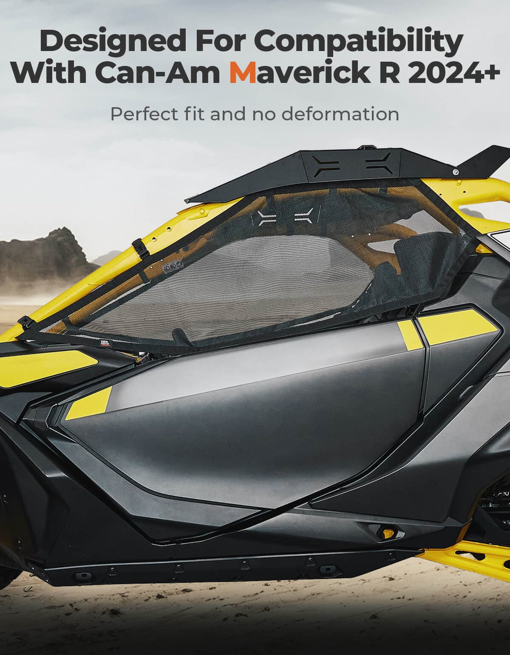 Window Nets for Can-Am Maverick R 2024+ – fits Can-Am Maverick R 2-Seat (view 5)