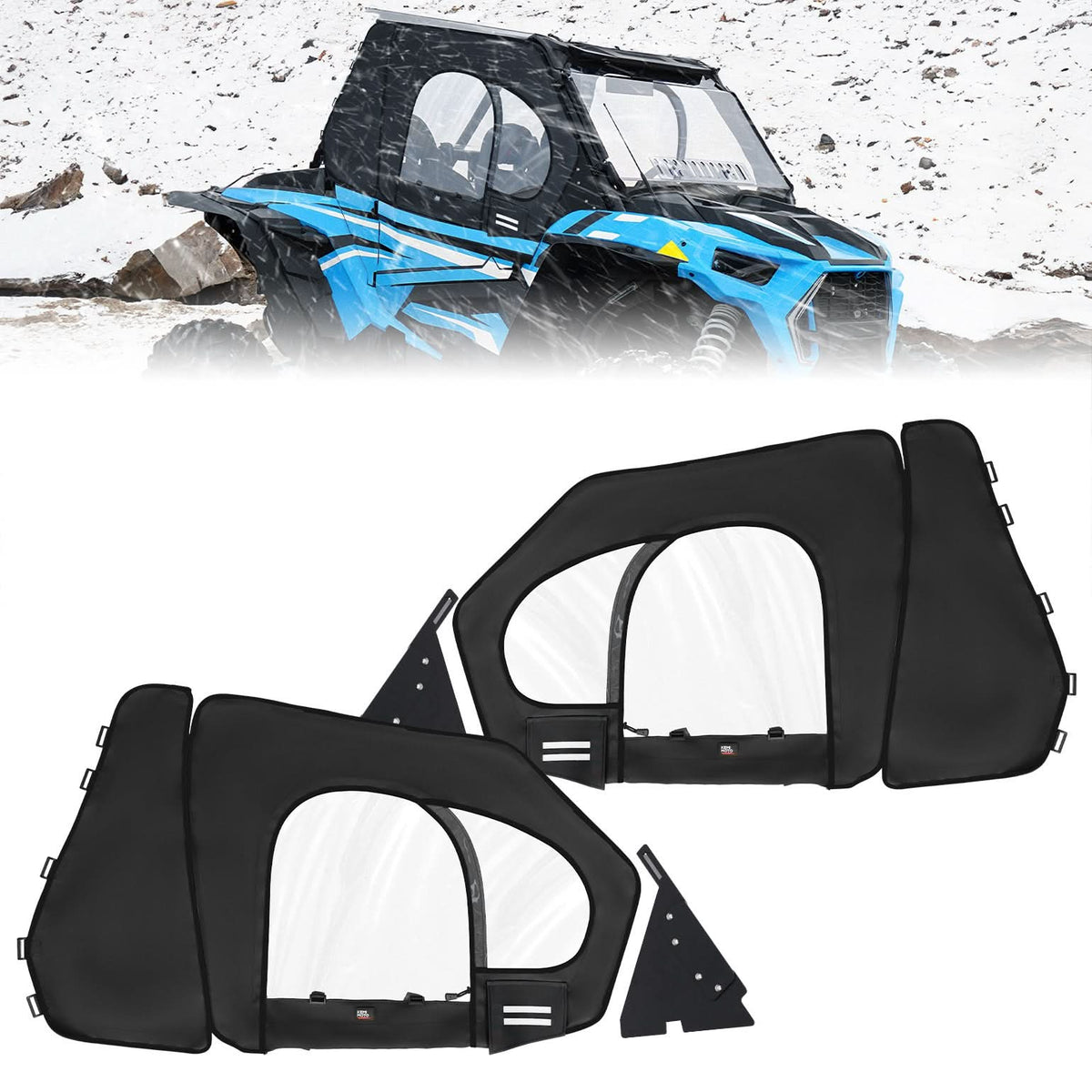 Upper Doors with Steel Frame for Polaris RZR XP 1000 / XP Turbo 2016-2023 – fits Polaris RZR XP 1000 (2014-2023)