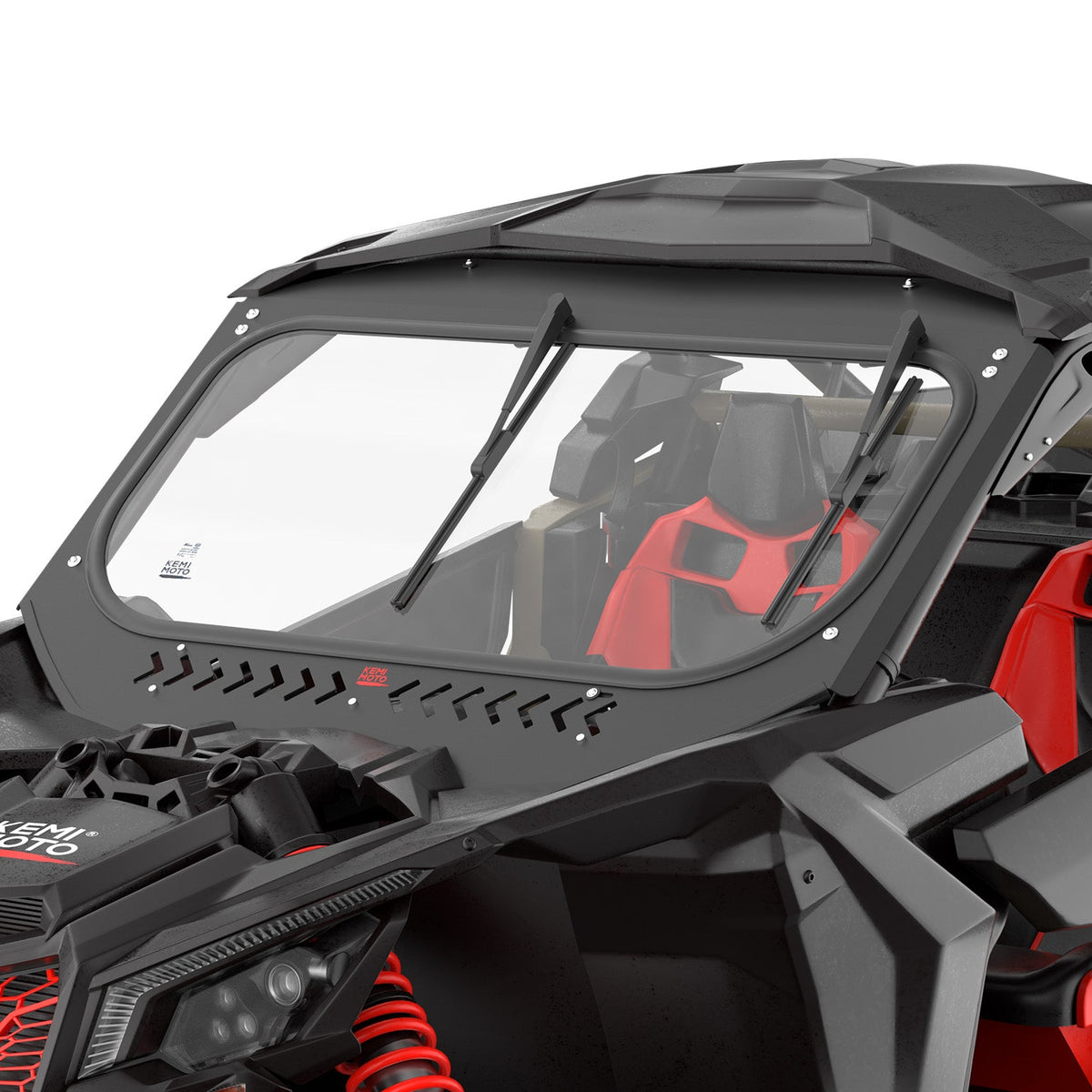 Glass Windshield with Sliding Vents for Can-Am Maverick X3 / X3 MAX – fits Can-Am Maverick X3 MAX