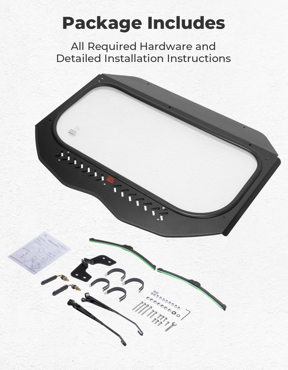 Glass Windshield with Sliding Vents for Can-Am Maverick X3 / X3 MAX – fits Can-Am Maverick X3 2-Seat (view 3)