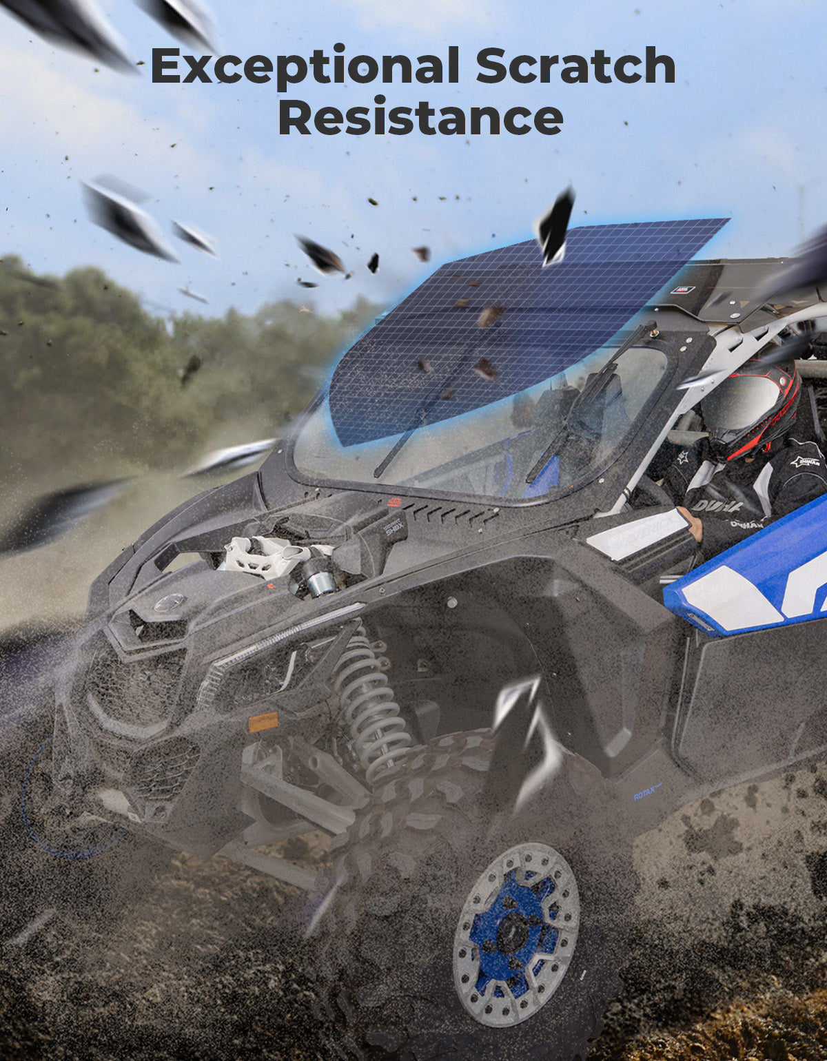 Glass Windshield with Sliding Vents for Can-Am Maverick X3 / X3 MAX – fits Can-Am Maverick X3 MAX (view 8)