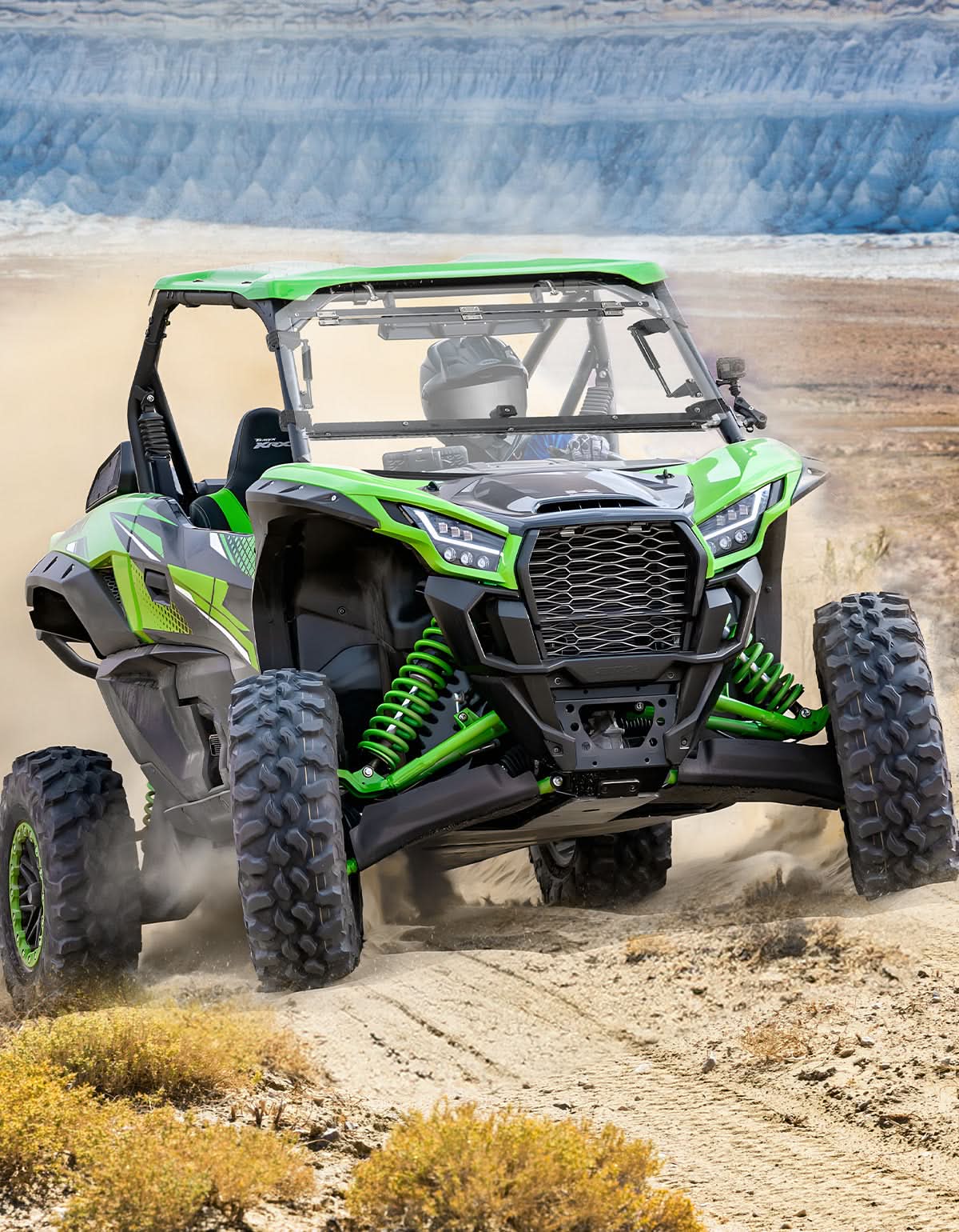 Scratch Resistant Flip Windshield for Kawasaki Teryx KRX 1000 | KRX4 1000 – fits Kawasaki Teryx 800 (view 7)