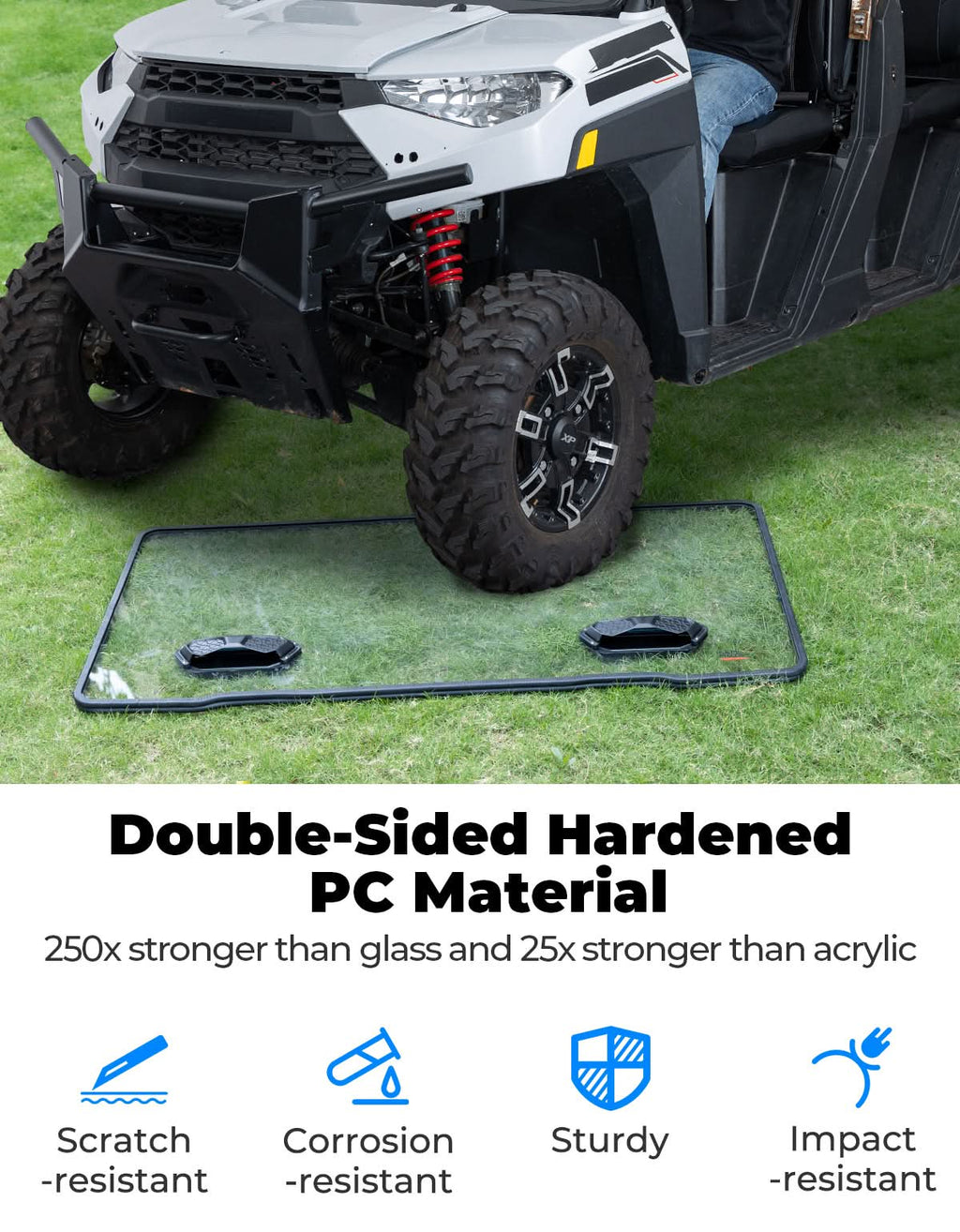 3-in-1 Vented Windshield for Polaris Ranger 1000 & XP 900/1000 (2014-2026)