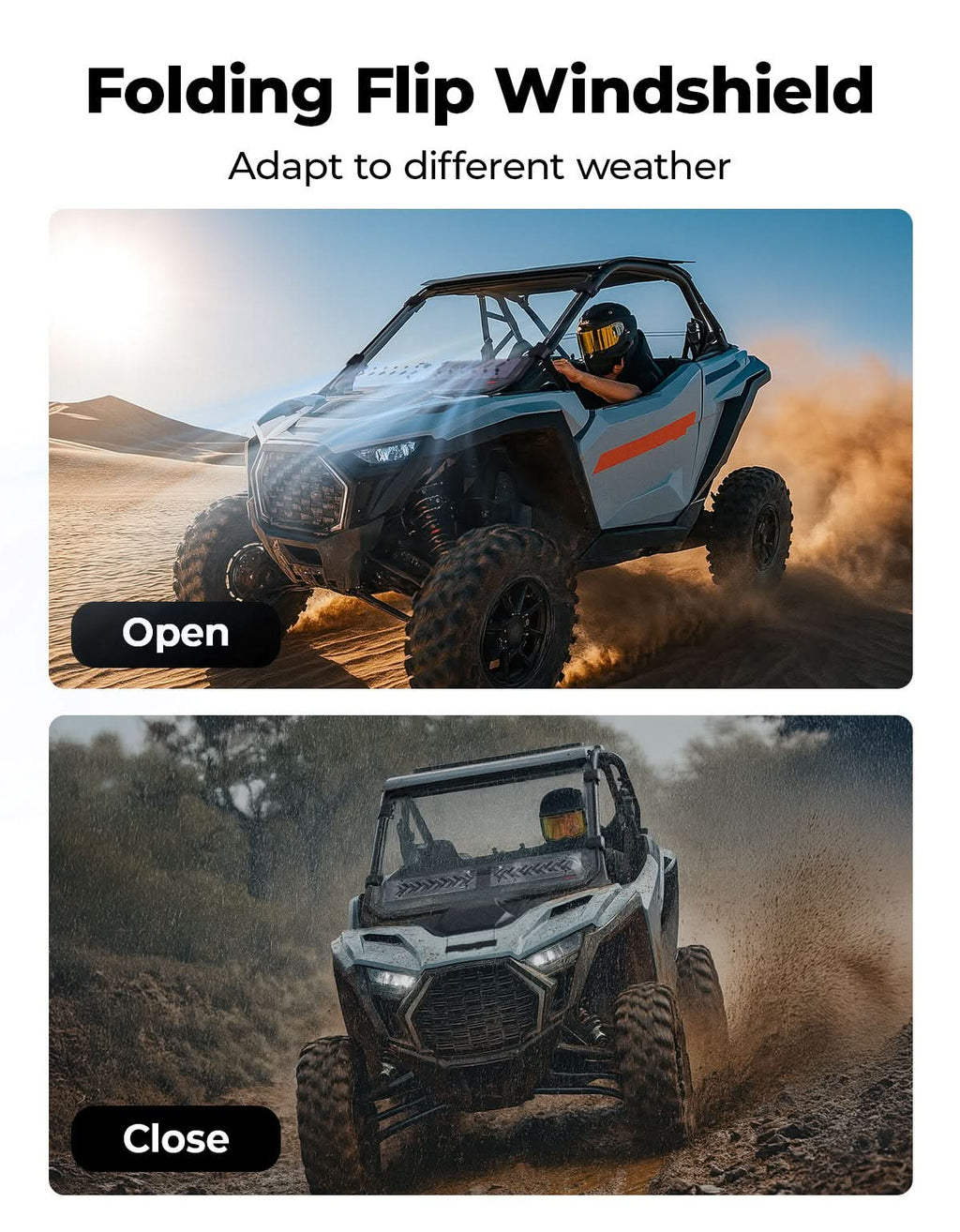 UTV Windshield with Sliding Vented Window for Polaris RZR PRO 2025-2026 – fits Polaris RZR Pro S 4