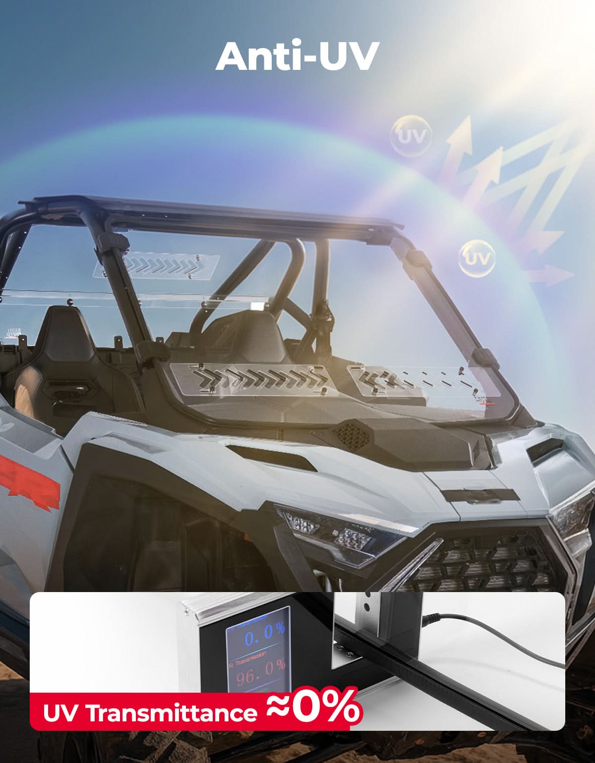 UTV Windshield with Sliding Vented Window for Polaris RZR PRO 2025-2026 – fits Polaris RZR Pro XP (view 7)