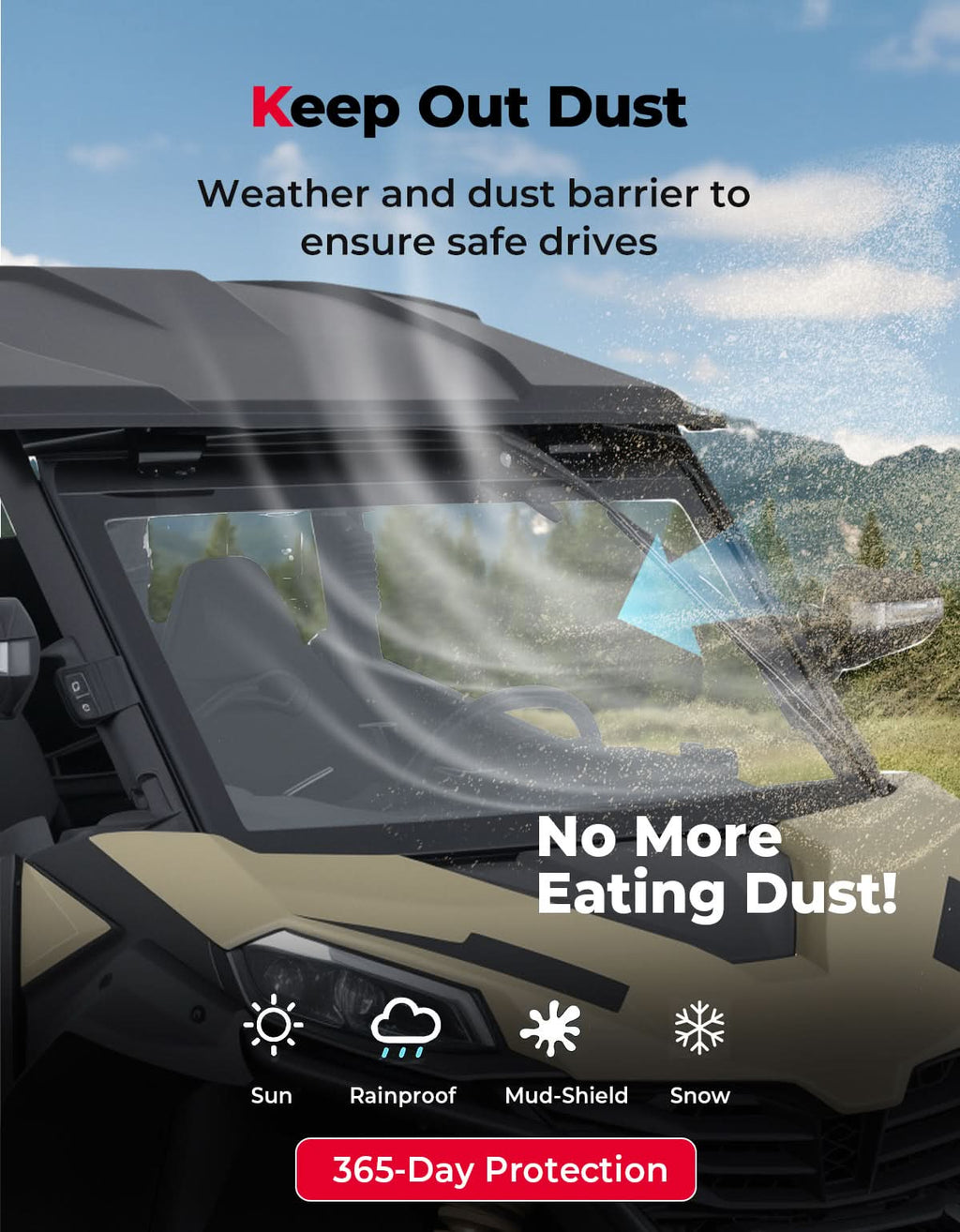 UTV Glass Windshield with Wiper For CFMOTO ZForce 950| ZForce 800（2023+）