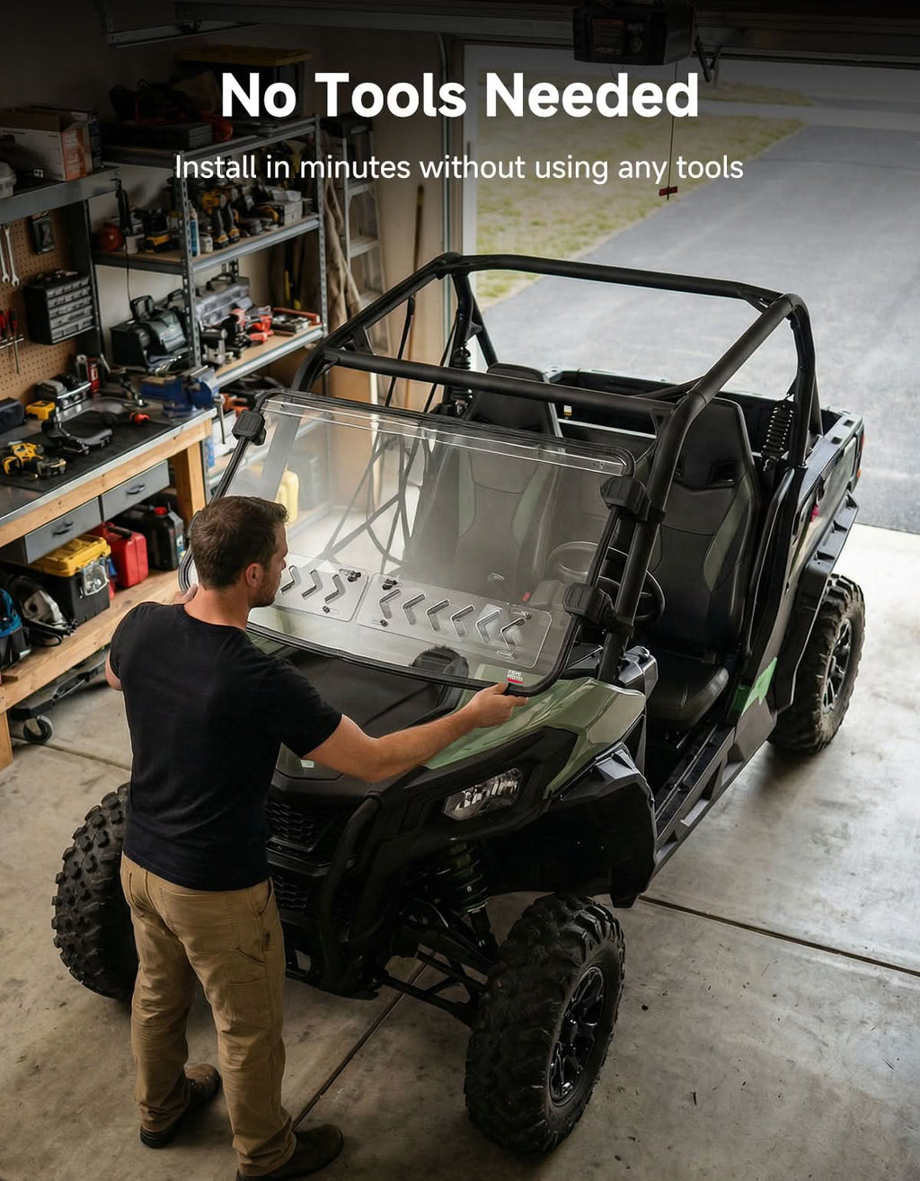 Vented Full Windshield For Can-Am Commander Maverick Sport Trail (2018–2026)