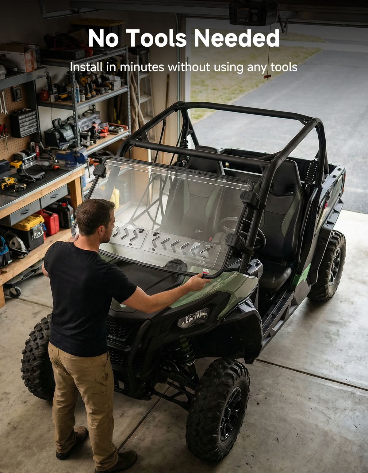 Vented Full Windshield For Can-Am Commander Maverick Sport Trail (2018–2026)