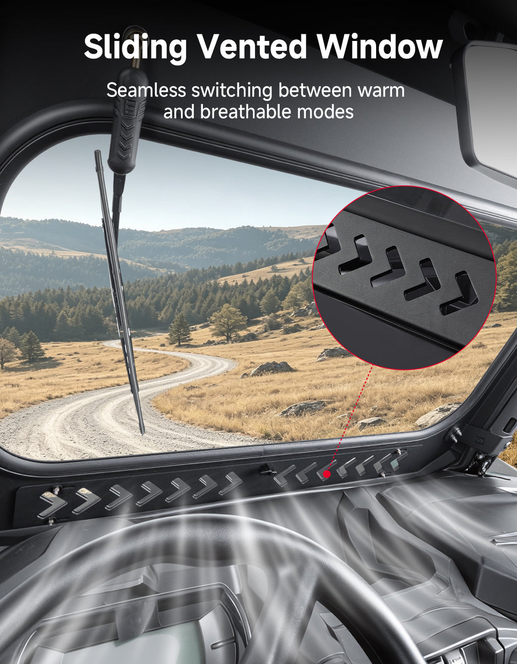 Glass Windshield for 2021–2026 Can-Am Commander & Commander MAX – fits Can-Am Commander MAX (2021+) (view 6)