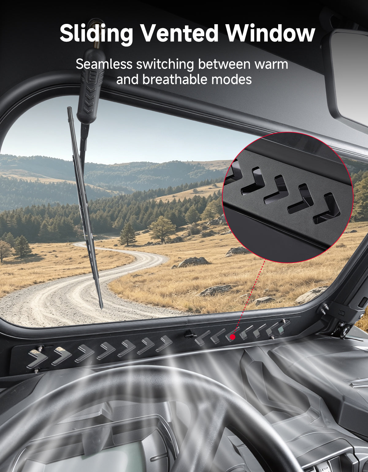 Glass Windshield for 2021–2026 Can-Am Commander & Commander MAX – fits Can-Am Commander MAX (2021+) (view 6)