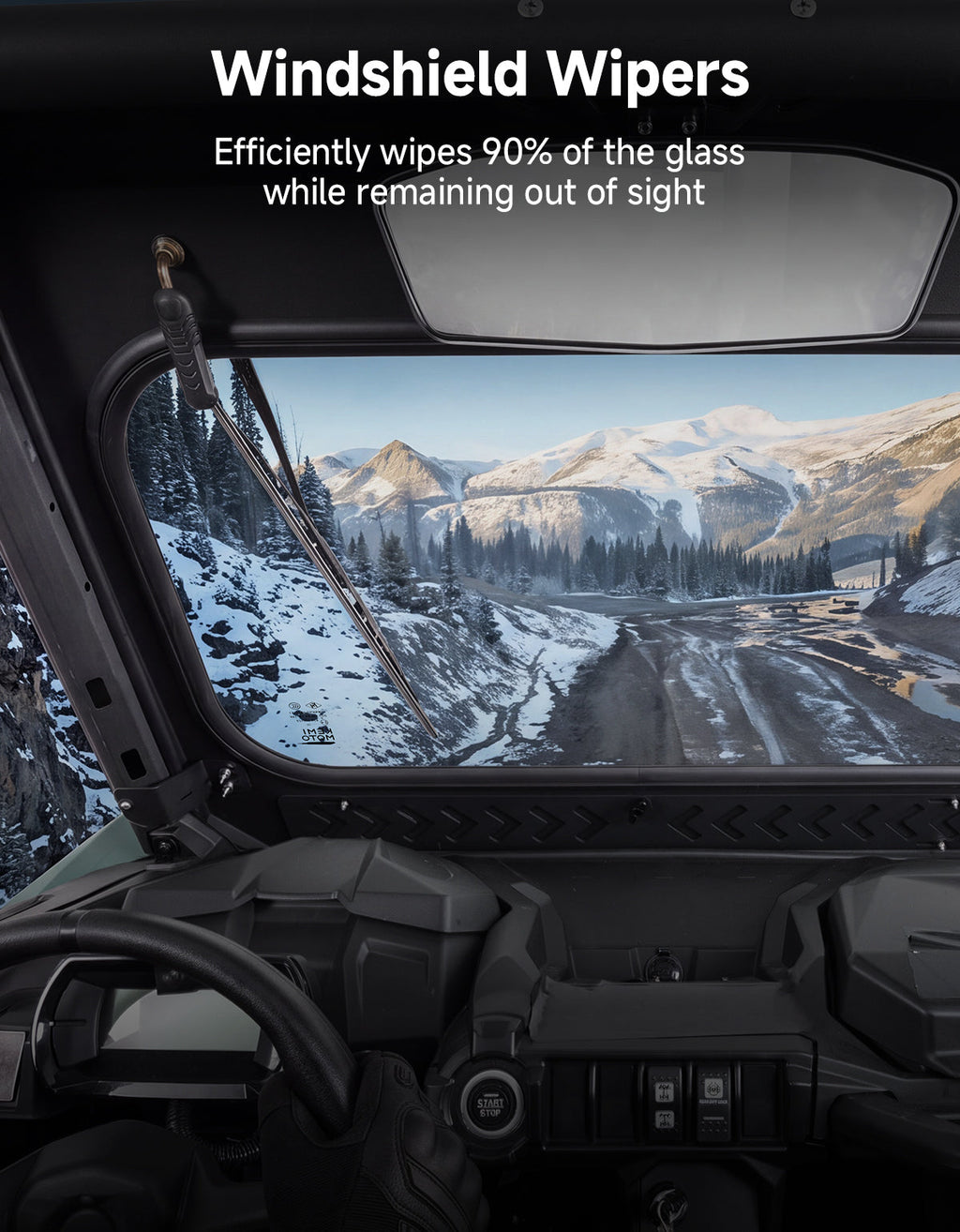 Glass Windshield for 2021–2026 Can-Am Commander & Commander MAX – fits Can-Am Commander MAX (2021+) (view 7)