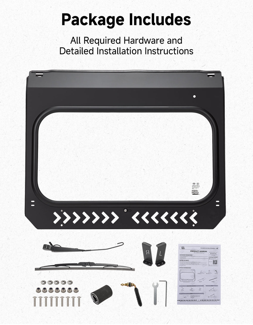 Glass Windshield for 2021–2026 Can-Am Commander & Commander MAX – fits Can-Am Commander MAX (2021+) (view 8)