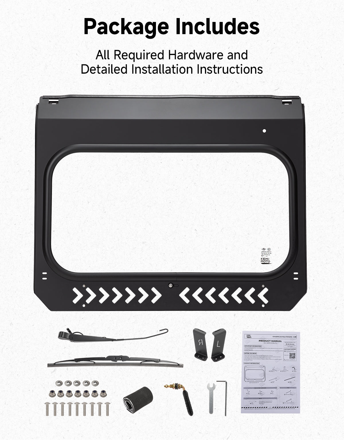 Glass Windshield for 2021–2026 Can-Am Commander & Commander MAX – fits Can-Am Commander MAX (2021+) (view 8)