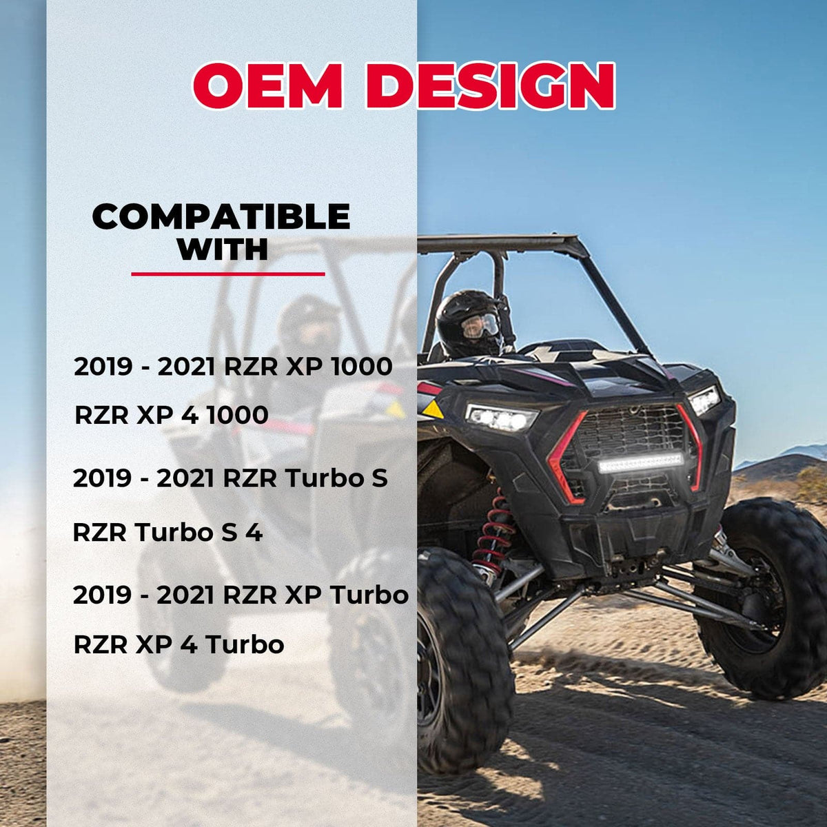 Front Lower Mesh Grill Radiator Guards for Polaris RZR XP 1000/ Turbo – fits Polaris RZR XP 4 1000 (2014-2023)