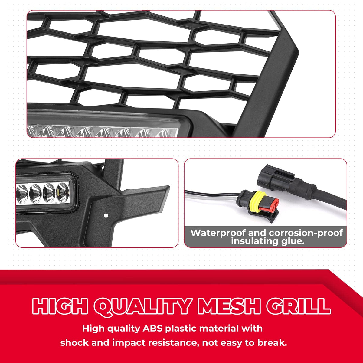 Front Lower Mesh Grill Radiator Guards for Polaris RZR XP 1000/ Turbo – fits Polaris RZR XP 1000 (2014-2023) (view 5)