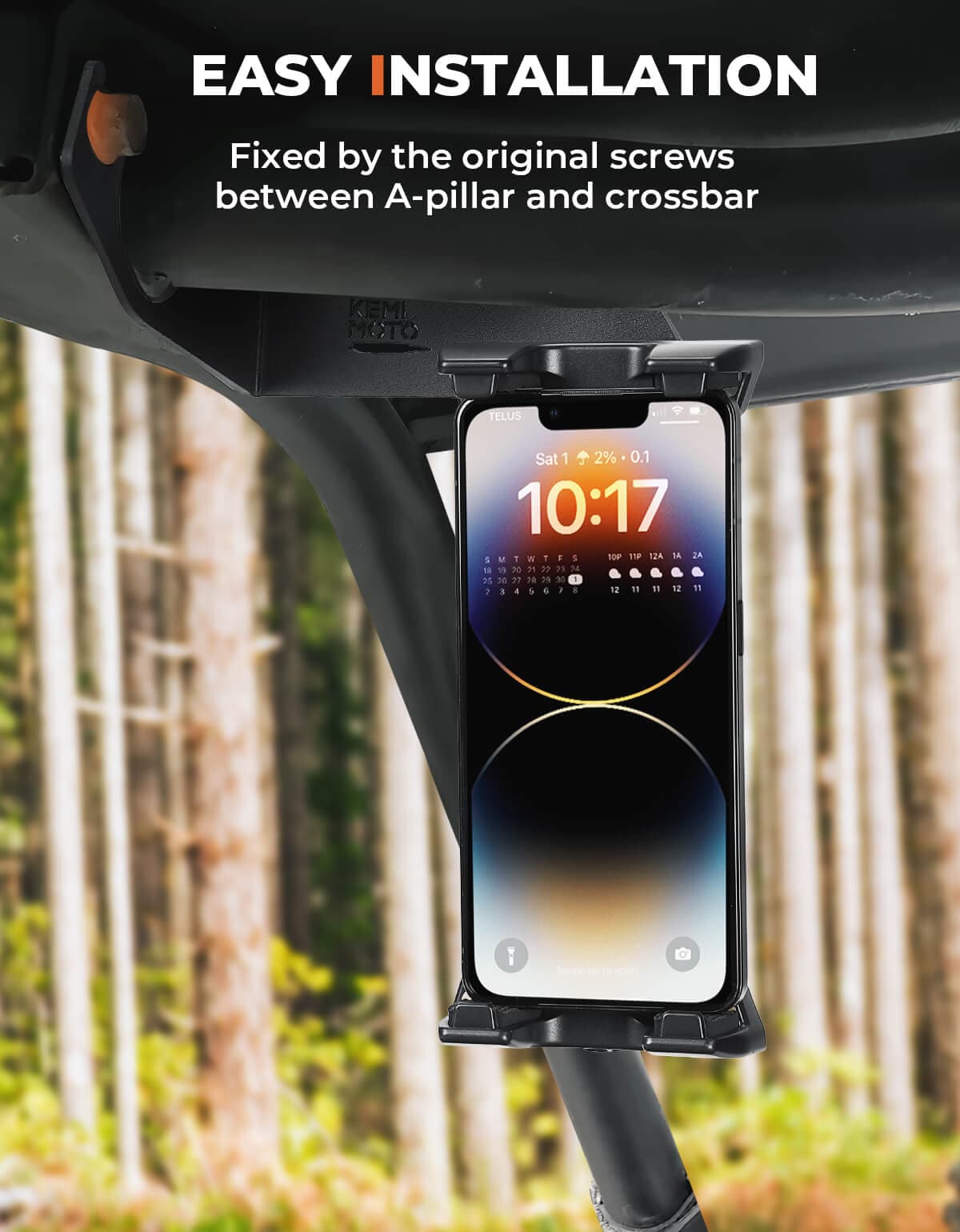 Cell Phone Holder 360° Adjustable for Kawasaki Teryx CAMO S LE – fits Kawasaki Teryx4 (view 7)