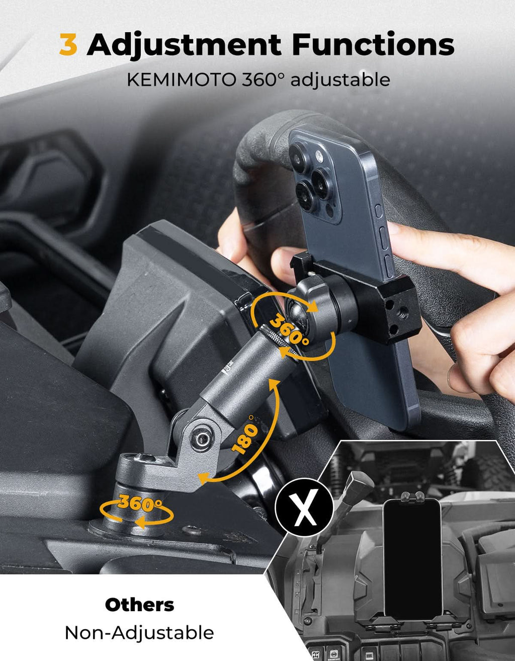 Aluminum Phone Mount for 2023+ CFMOTO ZForce 950 Sport | 800 Trail